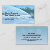 Sneeuwruimer Snowpend Shovelservice Visitekaartje (Voorkant / Achterkant)