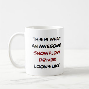 sneeuwruimerchauffeur, geweldig koffiemok