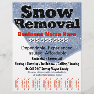 Sneeuwruiming na het blazen van de Sjabloon Flyer