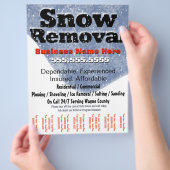 Sneeuwruiming na het blazen van de Sjabloon Flyer (Hand)