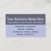 Sneeuwruiming Professional-Sjabloon voor marketing Visitekaartje (Achterkant)