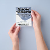sneeuwruiming Sjabloon winterploegen Flyer (Hand)
