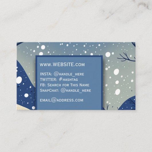 Sneeuwruimingsdienst Rural Professional Executive Visitekaartje (Voorkant)