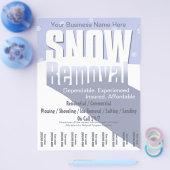 Sneeuwruimingsdienst. Verwijderingsbedrijf. Flyer (Enkel)