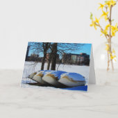 "Sneeuwsboten" kerstkaart Kaart (Gele Bloem)