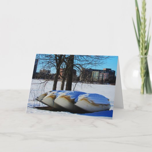 "Sneeuwsboten" kerstkaart Kaart (Voorkant)