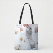 sneeuwscand in het wild afbeelding van een schatti tote bag (Voorkant)