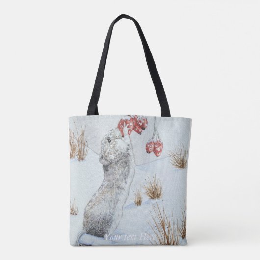 sneeuwscand in het wild afbeelding van een schatti tote bag (Achterkant)