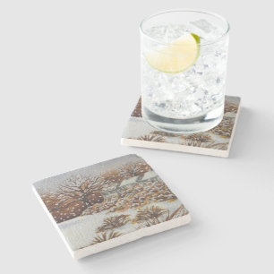 sneeuwscand oorspronkelijke kerst stenen onderzetter