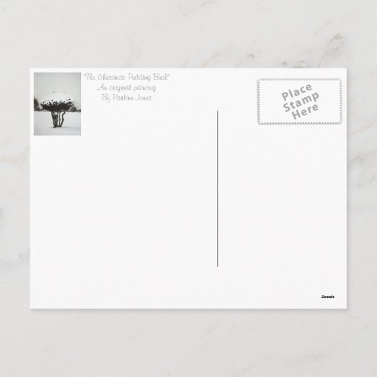 sneeuwscand voor seizoensgebonden landschappen op feestdagenkaart (Achterkant)