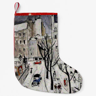 Sneeuwsceen in Parijs, 1926 Kleine Kerstsok