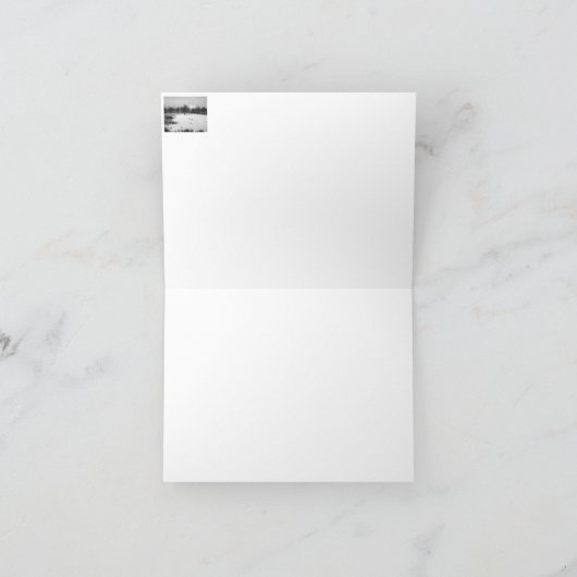 Sneeuwscène boslandschap voor Kerstmis Feestdagen Kaart (Binnen)