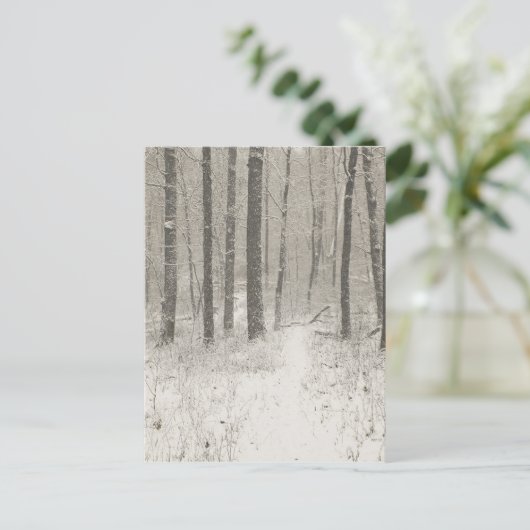 sneeuwscène briefkaart (Staand voorkant)