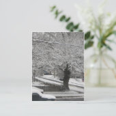 sneeuwscène briefkaart (Staand voorkant)