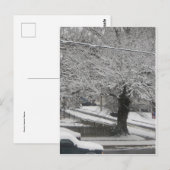 sneeuwscène briefkaart (Voorkant / Achterkant)