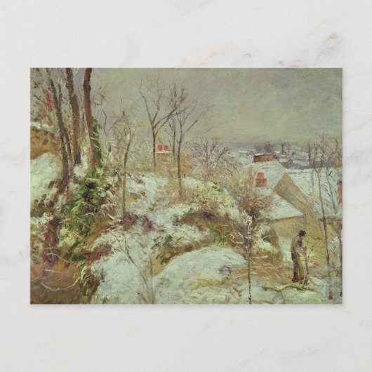 sneeuwscène briefkaart (Voorkant)