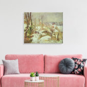 sneeuwscène canvas afdruk (Insitu (Woonkamer))