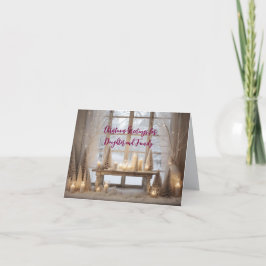 SNEEUWSCENE DOCHTER N FAMILIE KERST KAART