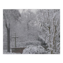 Sneeuwscène Faux Wrapped Canvas Print