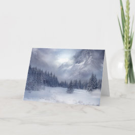 sneeuwscène feestdagen kaart