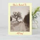 Sneeuwscène Fotografie Kerstmis Party Uitnodiging (Staand voorkant)