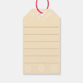 sneeuwscène in de atmosfeer bij kerstmis cadeaulabel (Achterkant)