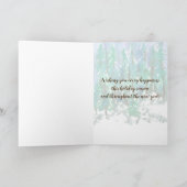 Sneeuwscène in winterbossen feestdagen kaart (Binnen)