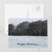 Sneeuwscène Kerstkaart Feestdagenkaart (Voorkant / Achterkant)