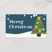 Sneeuwscène Kerstmis Plaatskaartje (Achterkant)