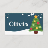 Sneeuwscène Kerstmis Plaatskaartje (Voorkant)