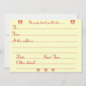 sneeuwscène met een grappige carol zanger voor ker kaart (Achterkant)