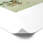 sneeuwscène met hert poster (Hoek)