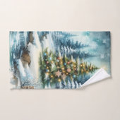 Sneeuwscène met kerstboom Winter Bad Handdoek (Handdoek)