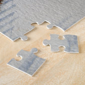 Sneeuwscène met kerstcadeautjes legpuzzel (Zijkant)