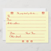 sneeuwscène met schattige vos en konijnen - kerstm kaart (Achterkant)