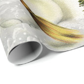 sneeuwscène met sneeuwman cadeaupapier (Rol Hoek)