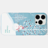 Sneeuwscène met Snowman-kersttelefoontas Case-Mate iPhone Case (Achterkant (horizontaal))