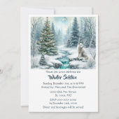Sneeuwscène met vos Winter Solstice-diner  Kaart (Voorkant)