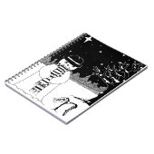 Sneeuwscène met zwarte en witte snoep notitieboek (Linkerzijde)