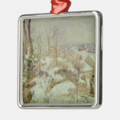 sneeuwscène metalen ornament (Links)