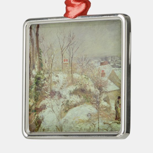 sneeuwscène metalen ornament (Links)