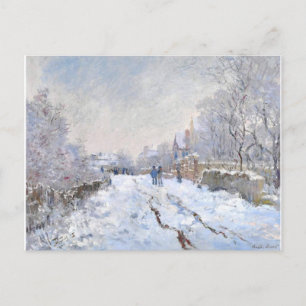 Sneeuwscène-Monet Feestdagenkaart