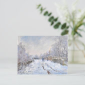 Sneeuwscène-Monet Feestdagenkaart (Staand voorkant)
