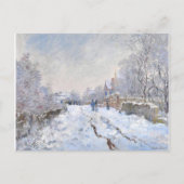 Sneeuwscène-Monet Feestdagenkaart (Voorkant)