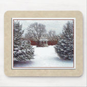Sneeuwscene Mousepad Muismat (Voorkant)
