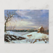 Sneeuwscène, New England Briefkaart (Voorkant)