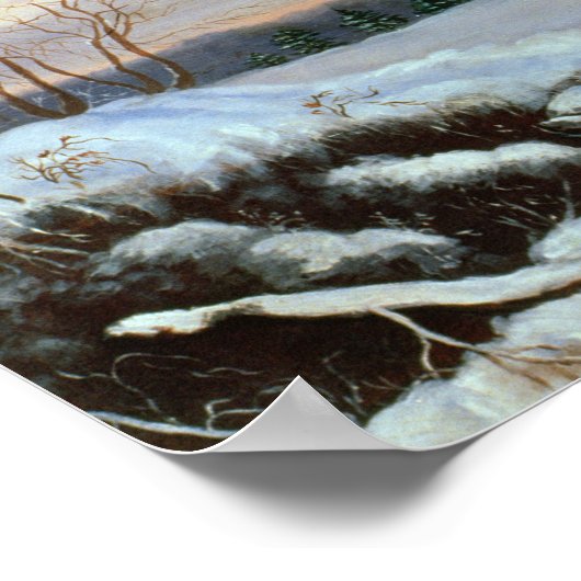 Sneeuwscène, New England Poster (Hoek)