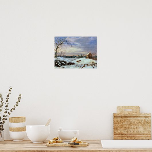 Sneeuwscène, New England Poster (Keuken)
