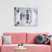 Sneeuwscène op Canvas Afdruk (Insitu (Woonkamer))