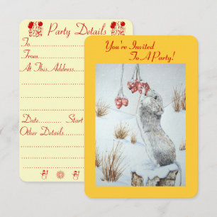 Sneeuwscène rond de kerst met muizen kaart